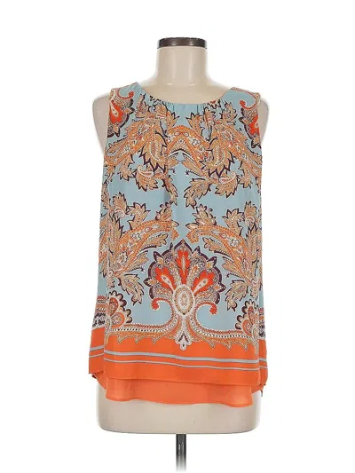 Pre-owned Rose + Olive Sleeveless Blouse In Orange