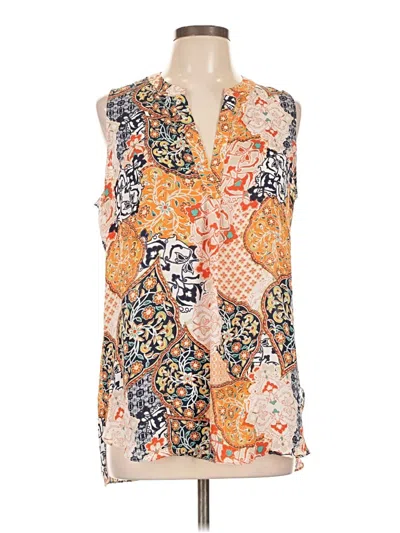 Pre-owned Rose + Olive Sleeveless Blouse In Orange