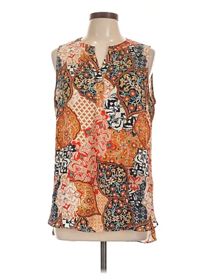 Pre-owned Rose + Olive Sleeveless Blouse In Orange