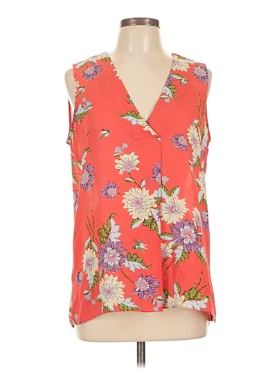 Pre-owned Rose + Olive Sleeveless Blouse In Orange