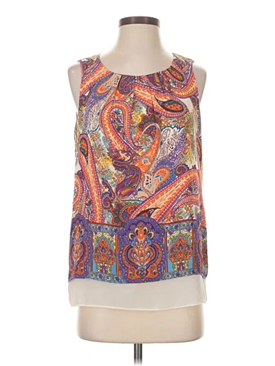 Pre-owned Rose + Olive Sleeveless Blouse In Orange