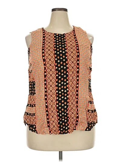 Pre-owned Rose + Olive Sleeveless Blouse In Orange