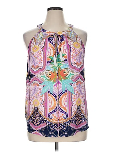 Pre-owned Rose + Olive Sleeveless Blouse In Purple