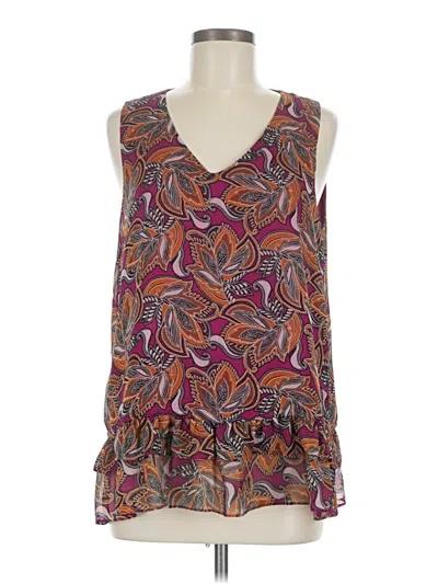 Pre-owned Rose + Olive Sleeveless Blouse In Purple