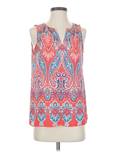 Pre-owned Rose + Olive Sleeveless Blouse In Red