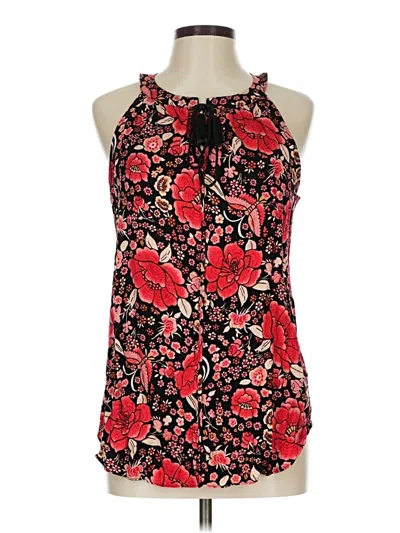 Pre-owned Rose + Olive Sleeveless Blouse In Red