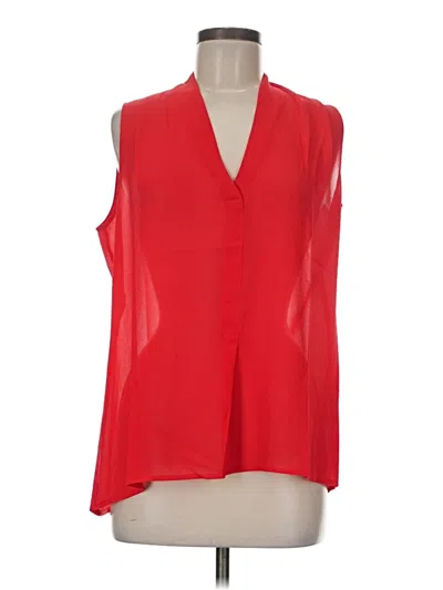Pre-owned Rose + Olive Sleeveless Blouse In Red