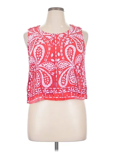 Pre-owned Rose + Olive Sleeveless Blouse In Red