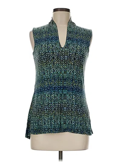 Pre-owned Rose + Olive Sleeveless Blouse In Teal
