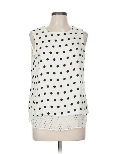 Pre-owned Rose + Olive Sleeveless Blouse In White