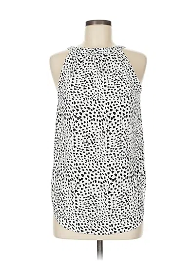 Pre-owned Rose + Olive Sleeveless Blouse In White