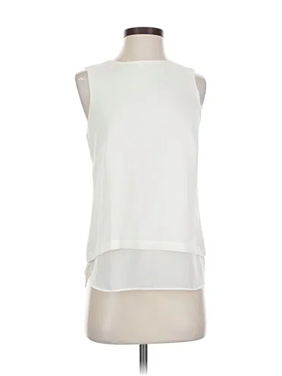 Pre-owned Rose + Olive Sleeveless Blouse In White