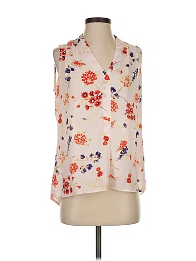 Pre-owned Rose + Olive Sleeveless Blouse In White