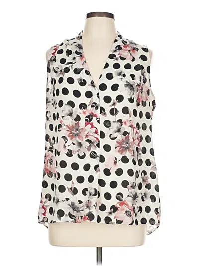 Pre-owned Rose + Olive Sleeveless Blouse In White