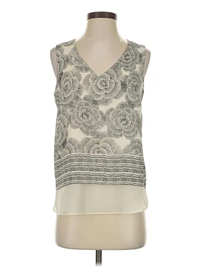 Pre-owned Rose + Olive Sleeveless Blouse In White