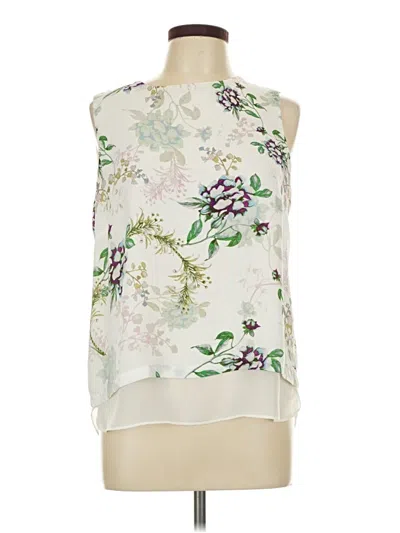 Pre-owned Rose + Olive Sleeveless Blouse In White