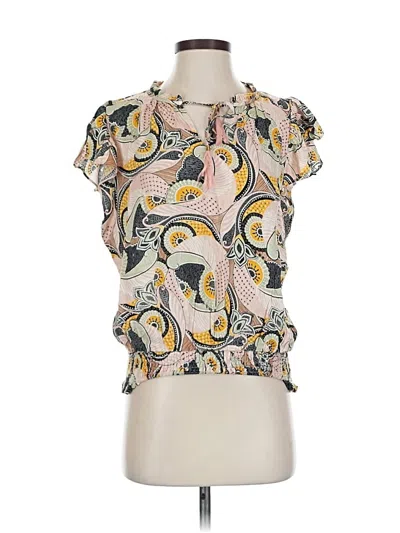 Pre-owned Rose + Olive Sleeveless Blouse In Yellow