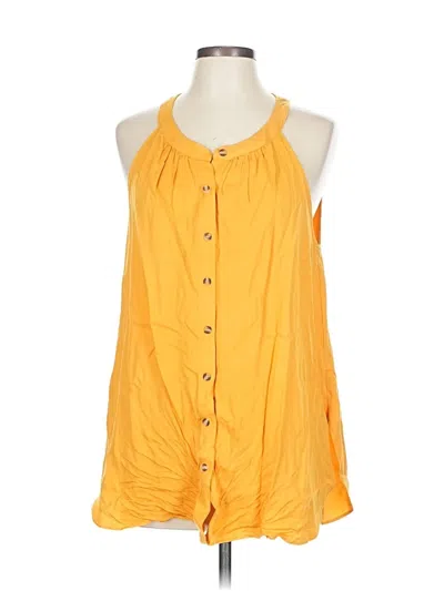 Pre-owned Rose + Olive Sleeveless Blouse In Yellow