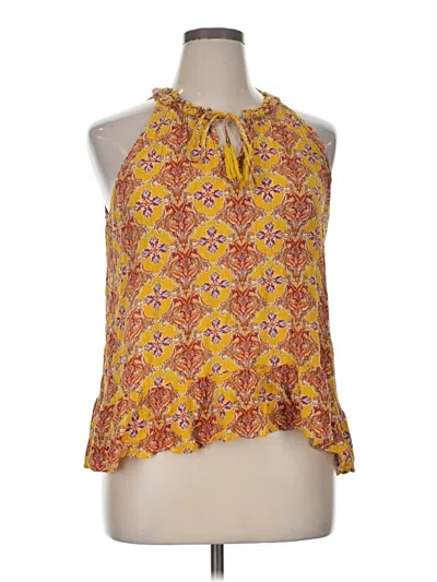 Pre-owned Rose + Olive Sleeveless Blouse In Yellow