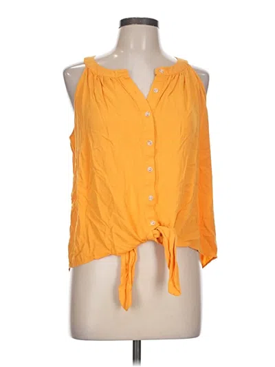 Pre-owned Rose + Olive Sleeveless Blouse In Yellow