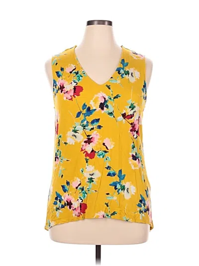 Pre-owned Rose + Olive Sleeveless Blouse In Yellow