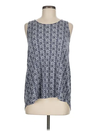 Pre-owned Rose + Olive Sleeveless Top Blue Halter Neckline Tops