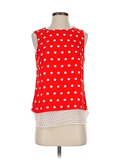 Pre-owned Rose + Olive Sleeveless Top Red Halter Neckline Tops