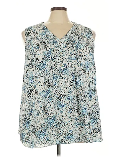 Pre-owned Rose + Olive Sleeveless T-shirt In Blue