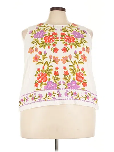 Pre-owned Rose + Olive Sleeveless T-shirt In Ivory