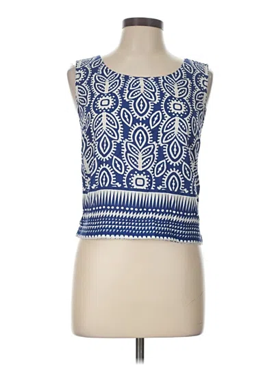 Pre-owned Rose + Olive Tank Top Blue Halter Neckline Tops