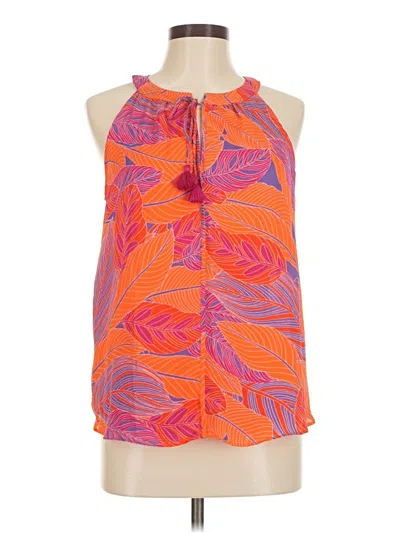 Pre-owned Rose + Olive Tank Top Orange Halter Neckline Tops