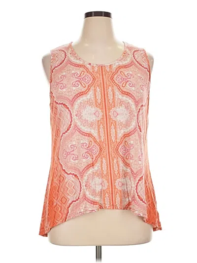Pre-owned Rose + Olive Tank Top Orange Halter Neckline Tops