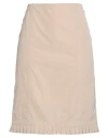Rose Selavy Woman Midi Skirt Beige Size 6 Polyester, Cotton