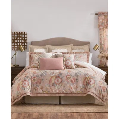 Rose Tree Audrey Floral Comforter Set In Pink