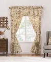 Rose Tree Bird Paradise Tailored Valance, 80"x17" In Sepia