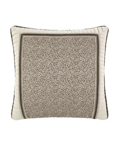 Rose Tree Bird Paradise Woven Cheetah Sham, Euro In Brown