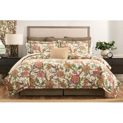 Rose Tree Bronte Floral  4 Piece King Comforter  Set In Cream