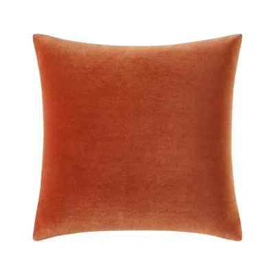 Rose Tree Bronte Velvet Square Decorative Pillow In Orange