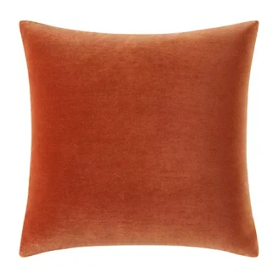 Rose Tree Bronte Velvet Square Decorative Square Throw Pillow In Gray