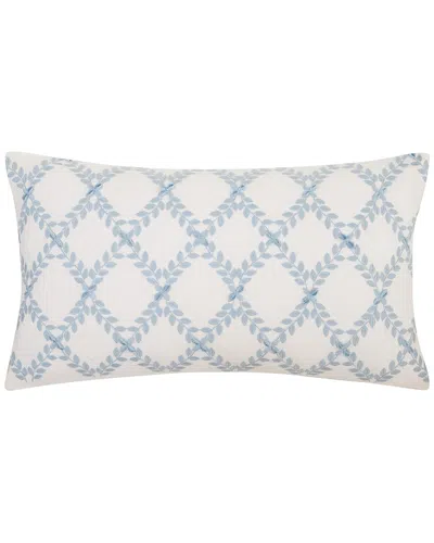 Rose Tree Dominca Boudoir Decorative Pillow In Blue