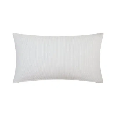 Rose Tree Dominca Embroidered Lattice Decorative Pillow In White