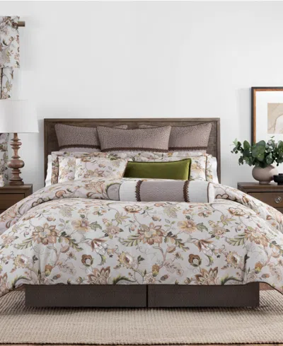 Rose Tree Esmeralda Jacobean Print 4-pc. Comforter Set, King In Sage