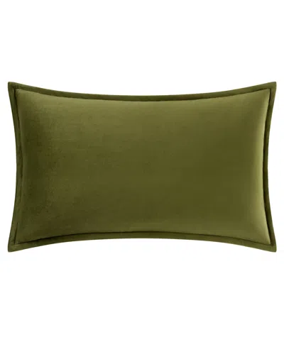 Rose Tree Esmeralda Velvet Decorative Pillow, 27" X 17" In Sage