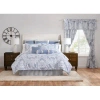 Rose Tree Floral Damask Drapery Panel Set In White