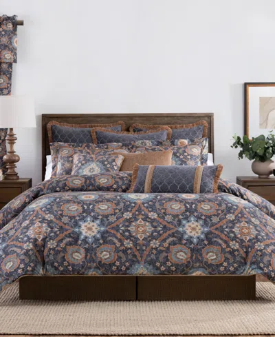 Rose Tree Harlow Jacobean Print 4-pc. Comforter Set, King In Blue