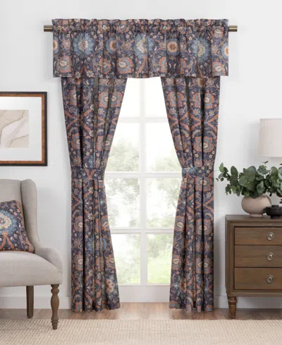 Rose Tree Harlow Tailored Window Valance, 80" X 17" In Blue