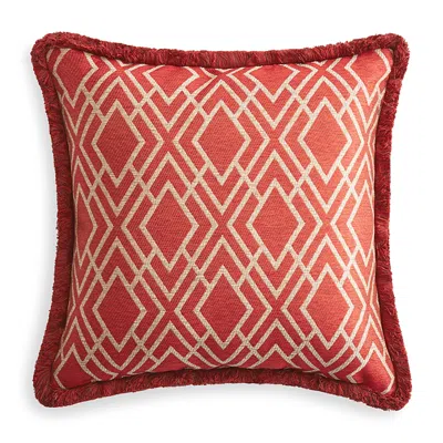 Rose Tree Harrogate Woven Decorative Pillow, 18 X 18 In Red