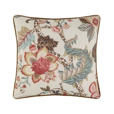 Rose Tree Haylie Floral Decorative Throw Pillow In Beige