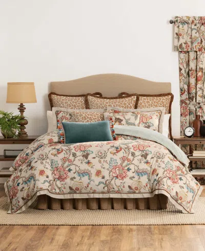 Rose Tree Haylie Floral Print 4-pc Comforter Set, King In Mushroom