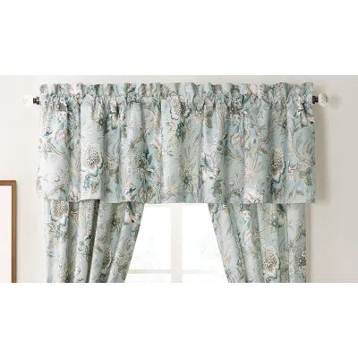 Rose Tree Josephine Floral Tailored Valance In Blue